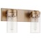 Nuvo Intersection 2-Light Vanity - Burnished Brass with Clear Glass 60/7532 - alternate 1